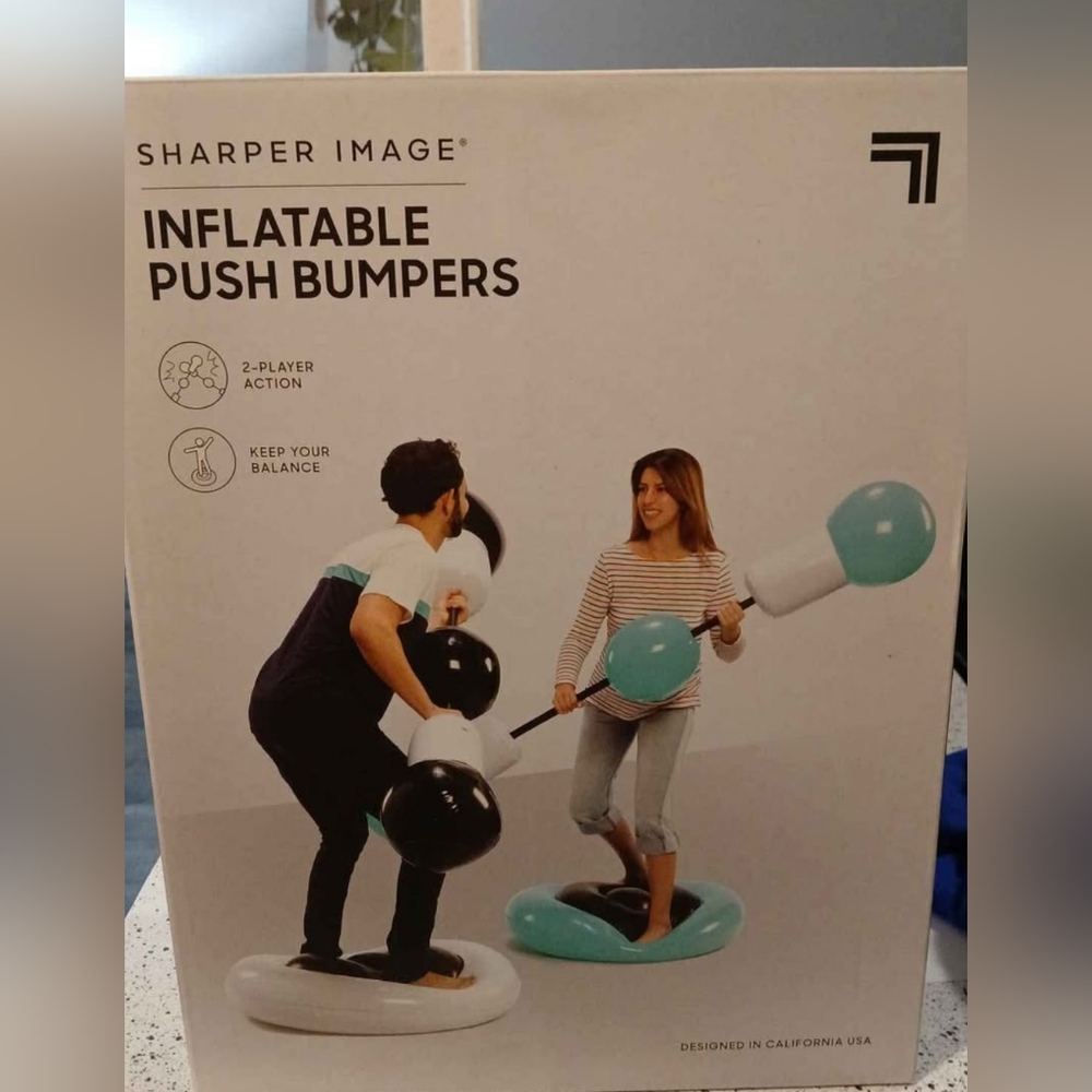 Sharper Image Black and Blue Inflatable Bumper Set